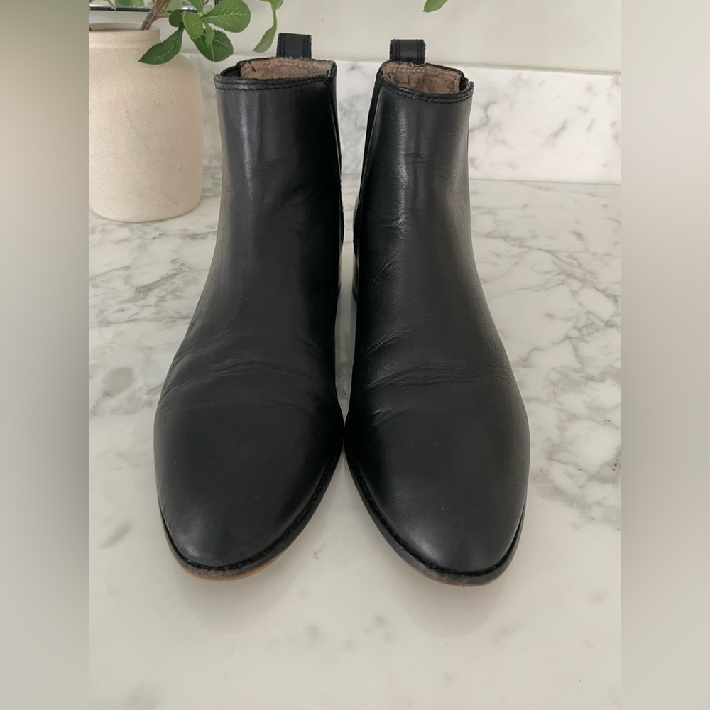 Madewell‎ Carina Black Leather Ankle Boots Womens size 8.5 - Picture 4 of 8